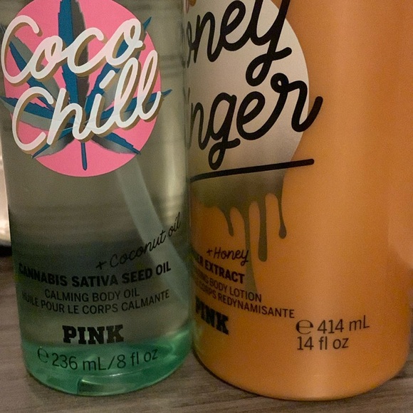 Victoria’s Secret Pink Coco Chill Calming Body Oil & Honey Ginger Body Lotion - Picture 2 of 5